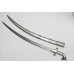 Horse Sword Damascus Steel Blade Silver Bidaree Work Handle Sheath Handmade B211
